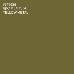 #6F6636 - Yellow Metal Color Image
