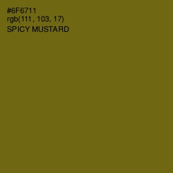 #6F6711 - Spicy Mustard Color Image