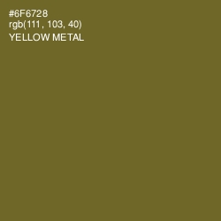 #6F6728 - Yellow Metal Color Image