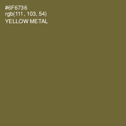 #6F6736 - Yellow Metal Color Image