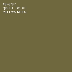 #6F673D - Yellow Metal Color Image