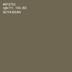 #6F6752 - Soya Bean Color Image