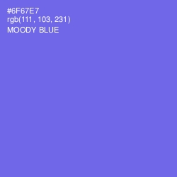 #6F67E7 - Moody Blue Color Image