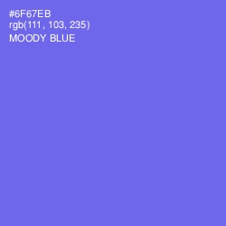 #6F67EB - Moody Blue Color Image