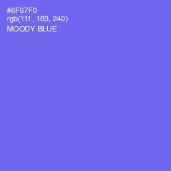 #6F67F0 - Moody Blue Color Image