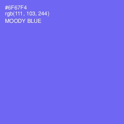 #6F67F4 - Moody Blue Color Image