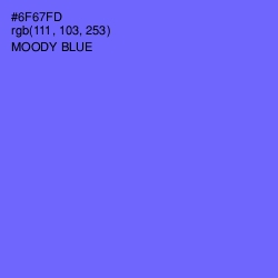 #6F67FD - Moody Blue Color Image