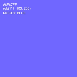 #6F67FF - Moody Blue Color Image