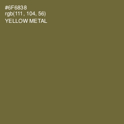#6F6838 - Yellow Metal Color Image