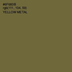 #6F683B - Yellow Metal Color Image