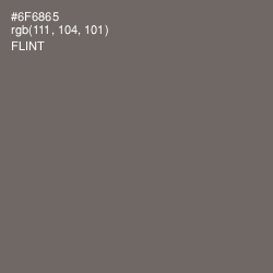 #6F6865 - Flint Color Image