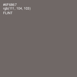 #6F6867 - Flint Color Image