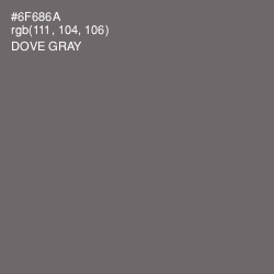 #6F686A - Dove Gray Color Image