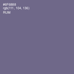 #6F6888 - Rum Color Image