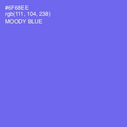 #6F68EE - Moody Blue Color Image