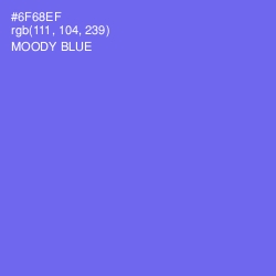 #6F68EF - Moody Blue Color Image