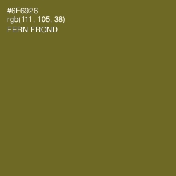 #6F6926 - Fern Frond Color Image