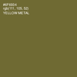 #6F6934 - Yellow Metal Color Image
