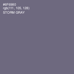 #6F6980 - Storm Gray Color Image
