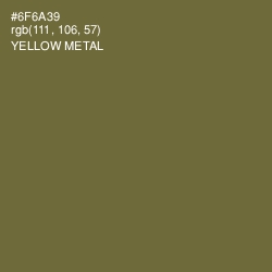 #6F6A39 - Yellow Metal Color Image