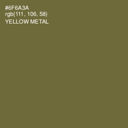 #6F6A3A - Yellow Metal Color Image