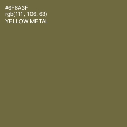 #6F6A3F - Yellow Metal Color Image