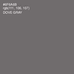#6F6A6B - Dove Gray Color Image
