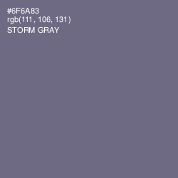 #6F6A83 - Storm Gray Color Image