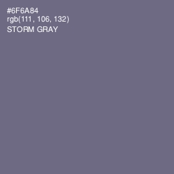 #6F6A84 - Storm Gray Color Image