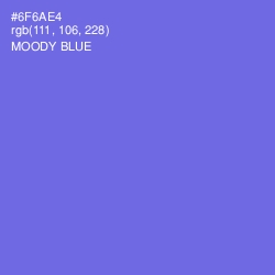 #6F6AE4 - Moody Blue Color Image