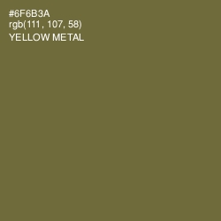 #6F6B3A - Yellow Metal Color Image