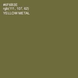 #6F6B3E - Yellow Metal Color Image