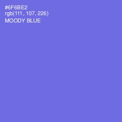#6F6BE2 - Moody Blue Color Image