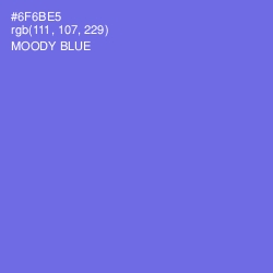 #6F6BE5 - Moody Blue Color Image