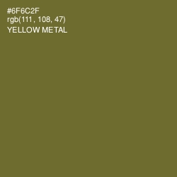 #6F6C2F - Yellow Metal Color Image