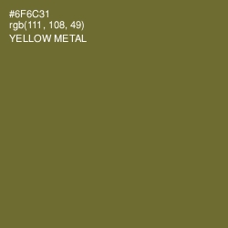 #6F6C31 - Yellow Metal Color Image