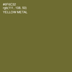 #6F6C32 - Yellow Metal Color Image