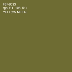 #6F6C33 - Yellow Metal Color Image