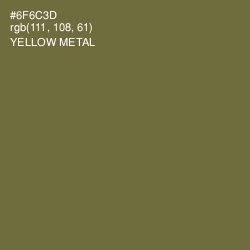 #6F6C3D - Yellow Metal Color Image