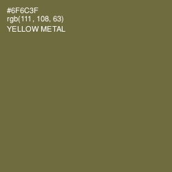 #6F6C3F - Yellow Metal Color Image