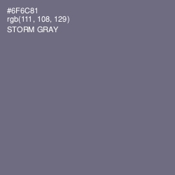 #6F6C81 - Storm Gray Color Image