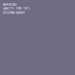 #6F6C83 - Storm Gray Color Image