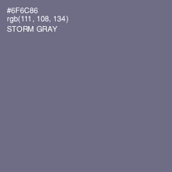 #6F6C86 - Storm Gray Color Image