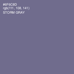 #6F6C8D - Storm Gray Color Image