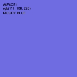 #6F6CE1 - Moody Blue Color Image