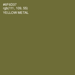 #6F6D37 - Yellow Metal Color Image