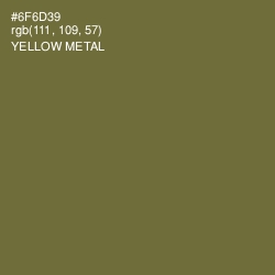 #6F6D39 - Yellow Metal Color Image