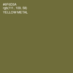 #6F6D3A - Yellow Metal Color Image