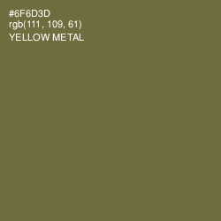 #6F6D3D - Yellow Metal Color Image
