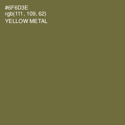 #6F6D3E - Yellow Metal Color Image